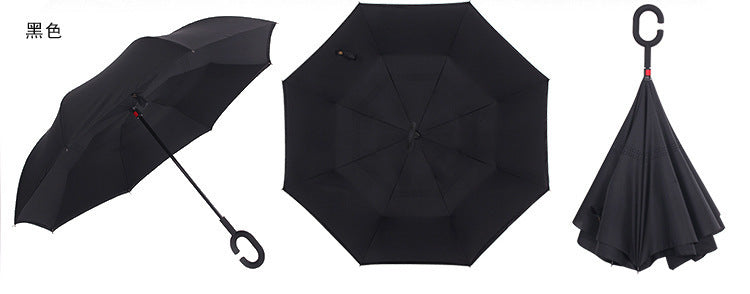 Double-Layer Inverted Umbrella with C-Handle – 105 cm