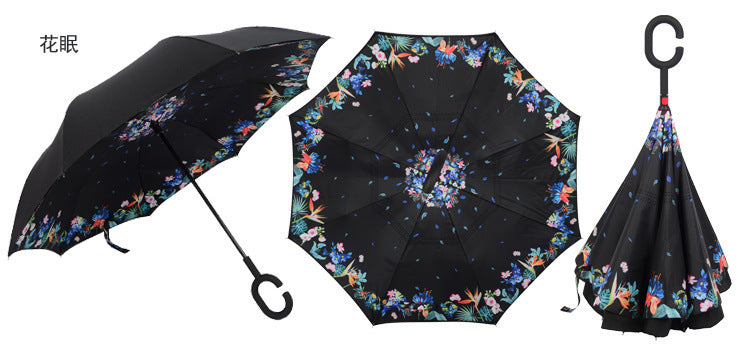 Double-Layer Inverted Umbrella with C-Handle – 105 cm