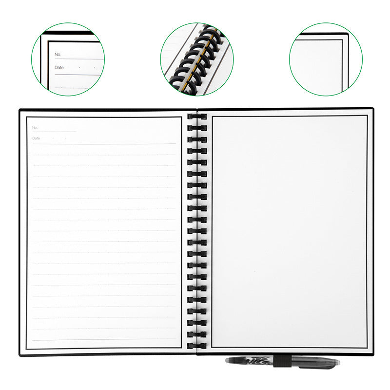 Smart Reusable Notebook – Erasable Pages with App Backup