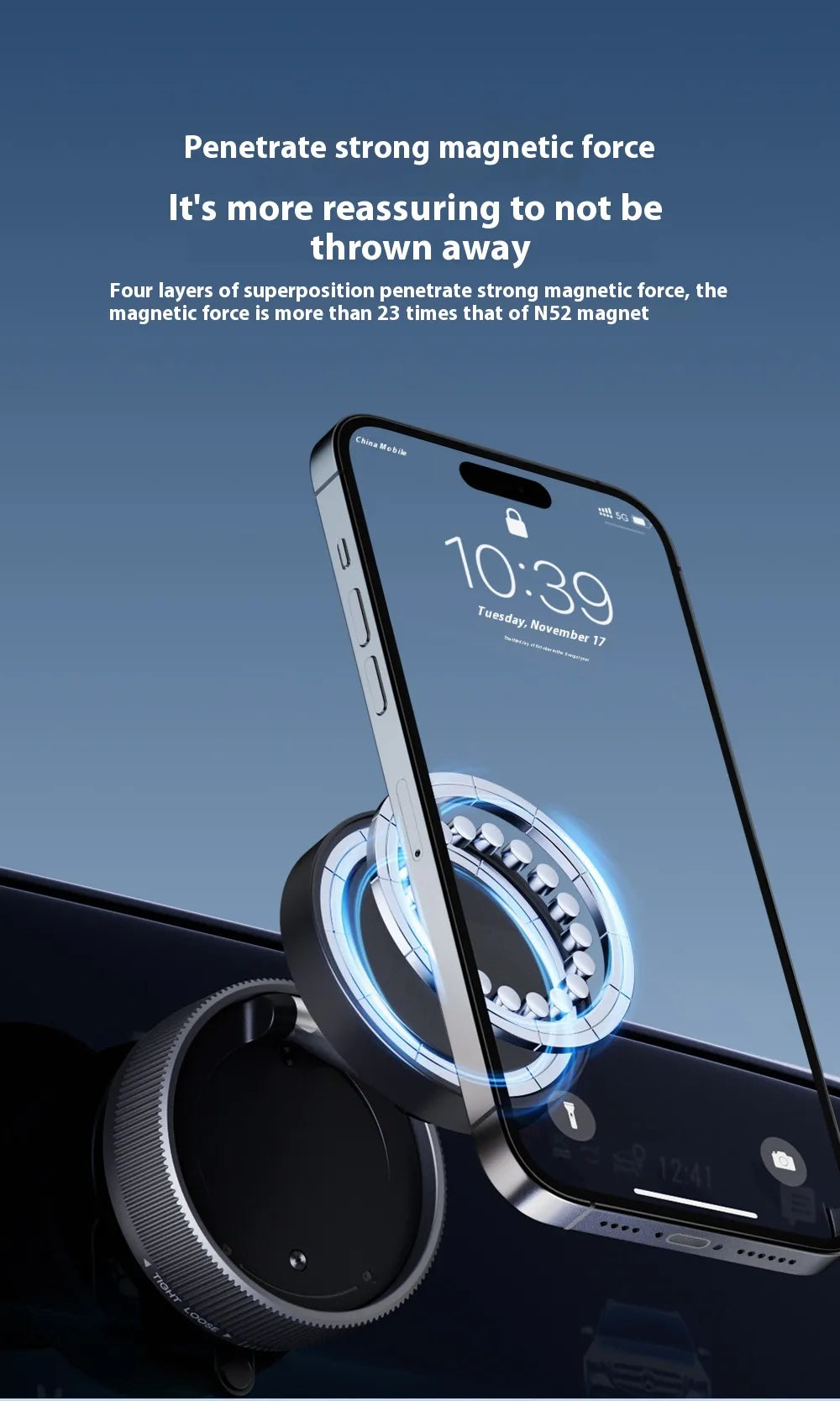 Vacuum Magnetic Phone Holder – Car, Desk & Mirror Mount