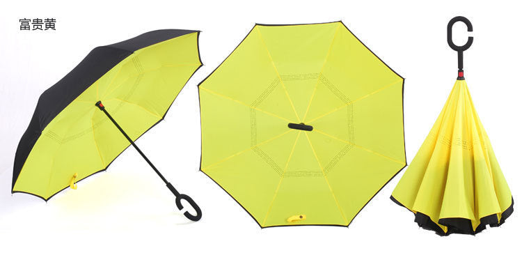 Double-Layer Inverted Umbrella with C-Handle – 105 cm