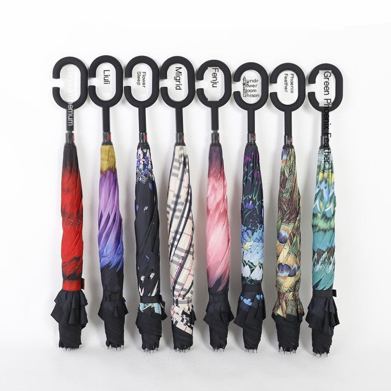 Double-Layer Inverted Umbrella with C-Handle – 105 cm