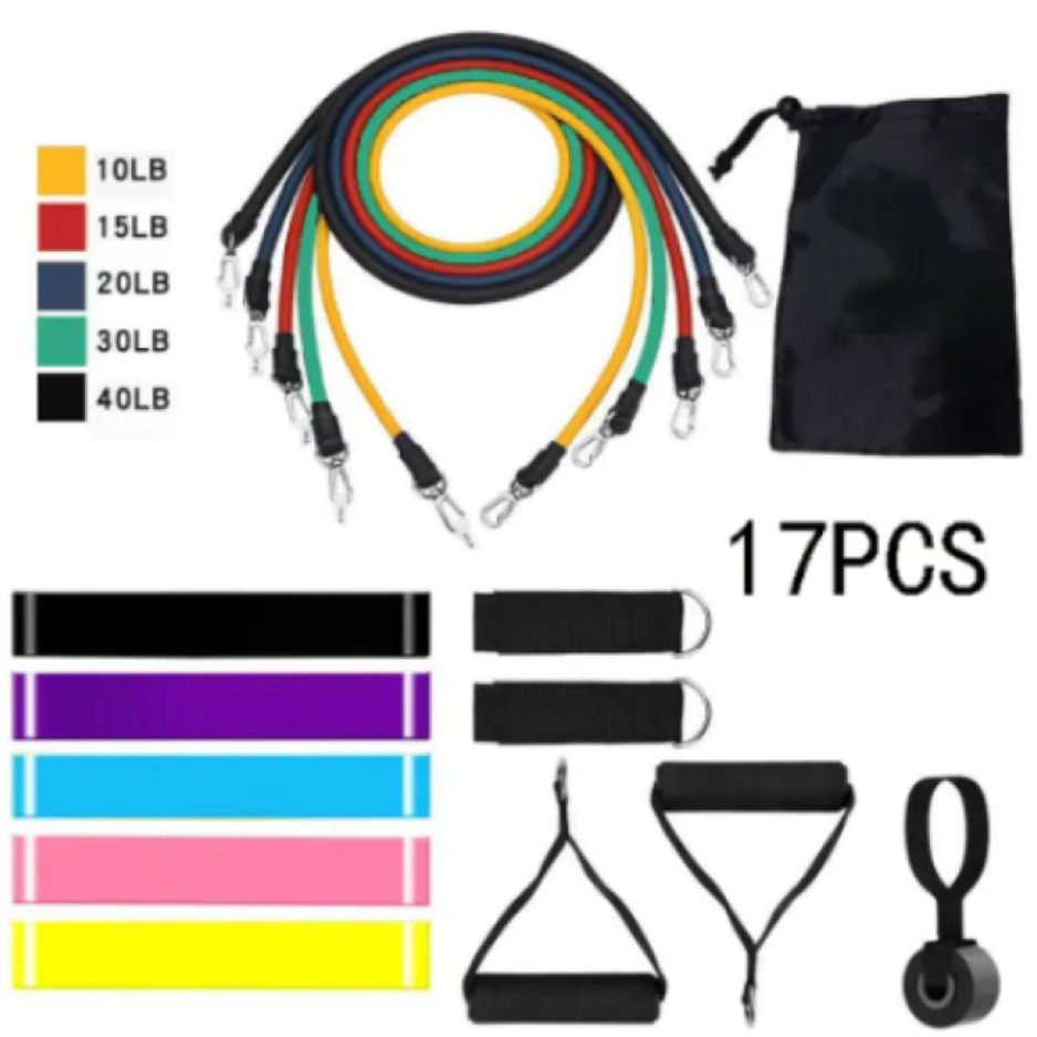 17-Piece Resistance Band Workout Set