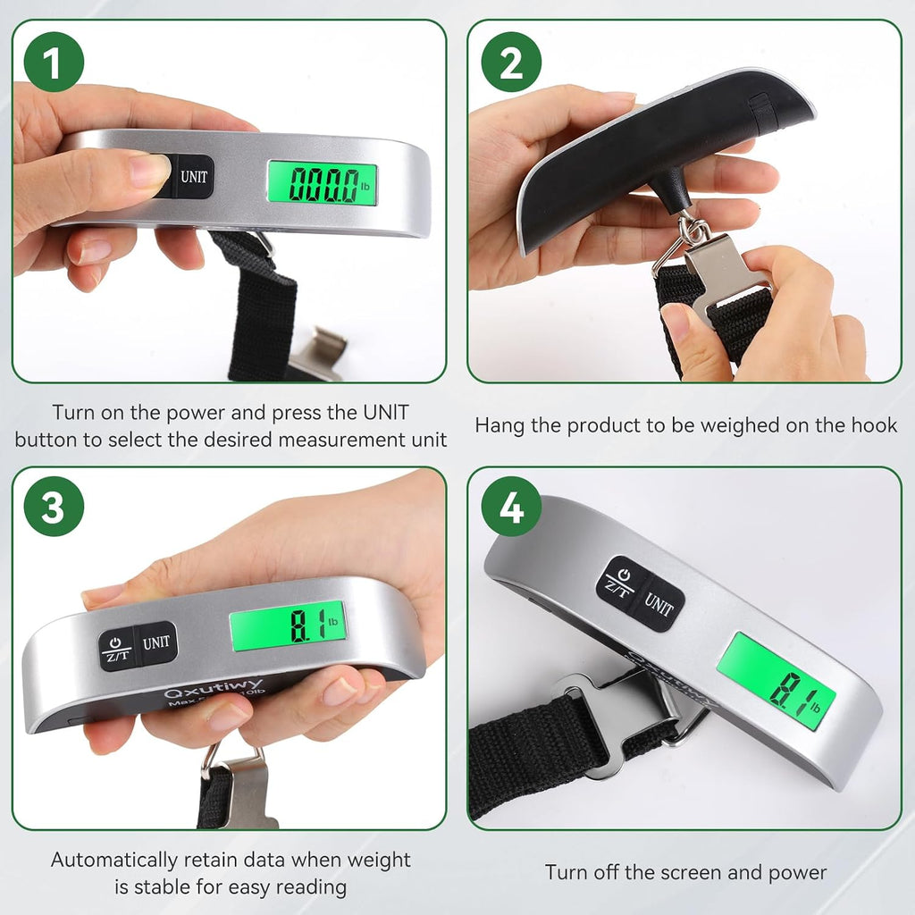Luggage Scale, 110 Pounds Digital Luggage Scale Battery Included