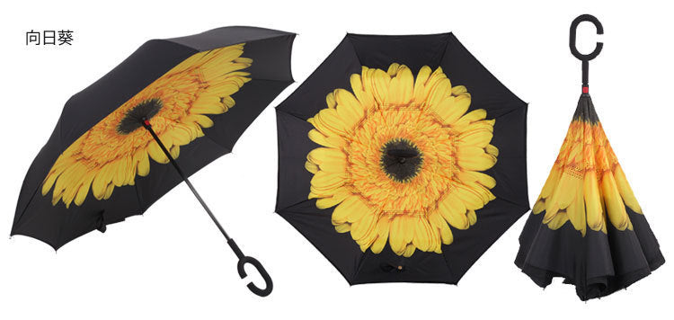 Double-Layer Inverted Umbrella with C-Handle – 105 cm