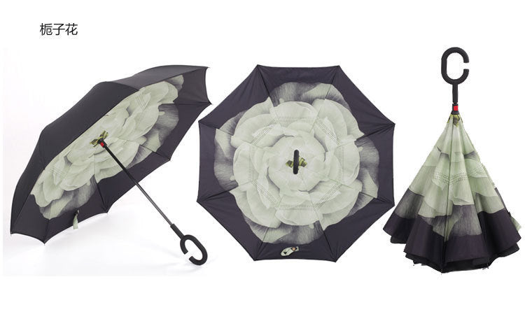 Double-Layer Inverted Umbrella with C-Handle – 105 cm
