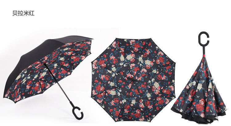 Double-Layer Inverted Umbrella with C-Handle – 105 cm