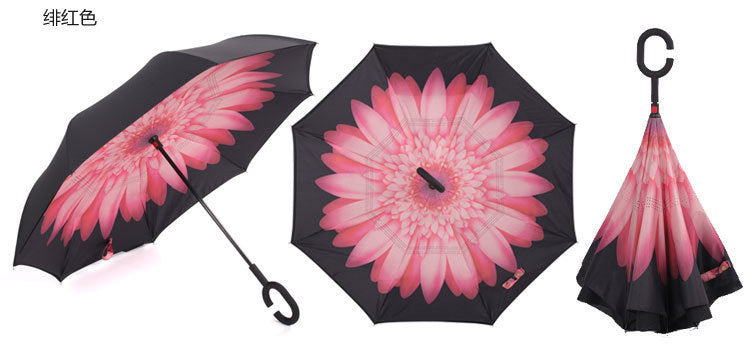 Double-Layer Inverted Umbrella with C-Handle – 105 cm