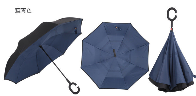 Double-Layer Inverted Umbrella with C-Handle – 105 cm