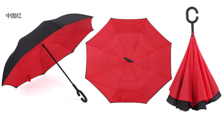 Double-Layer Inverted Umbrella with C-Handle – 105 cm
