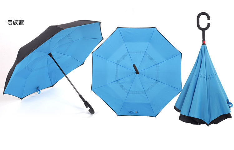 Double-Layer Inverted Umbrella with C-Handle – 105 cm