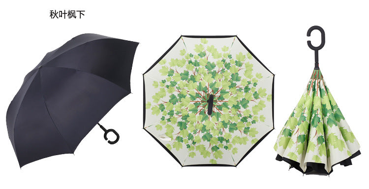 Double-Layer Inverted Umbrella with C-Handle – 105 cm