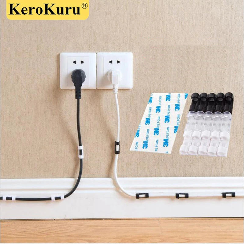 Cable Organizer Clips – 20 Pack