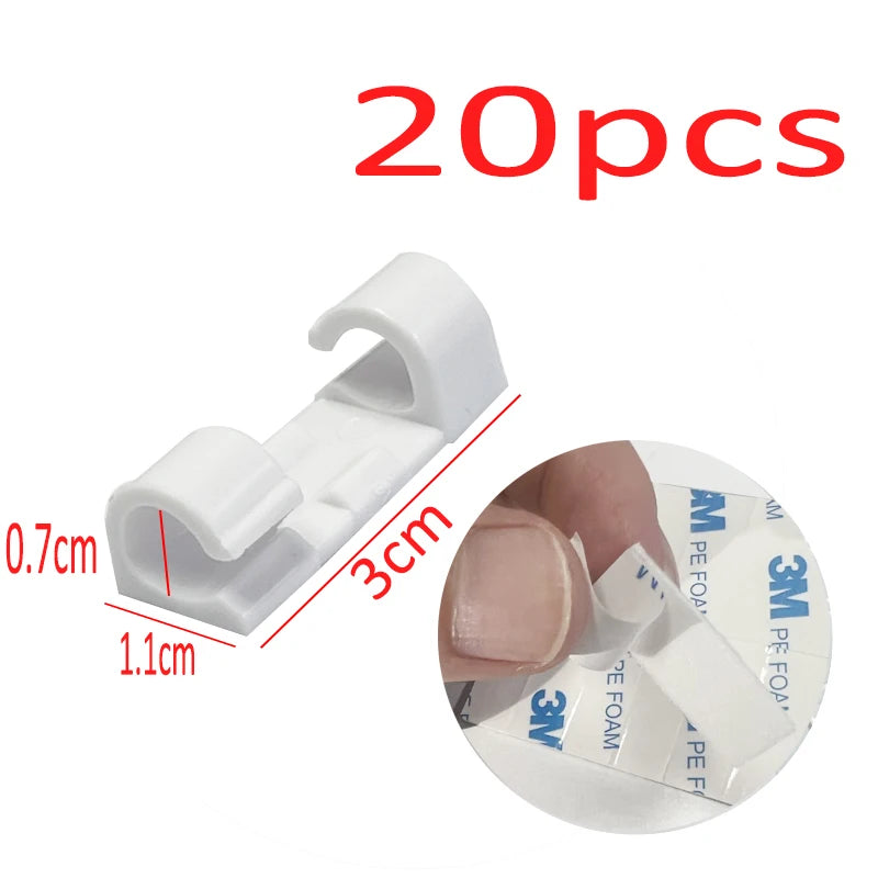 Cable Organizer Clips – 20 Pack