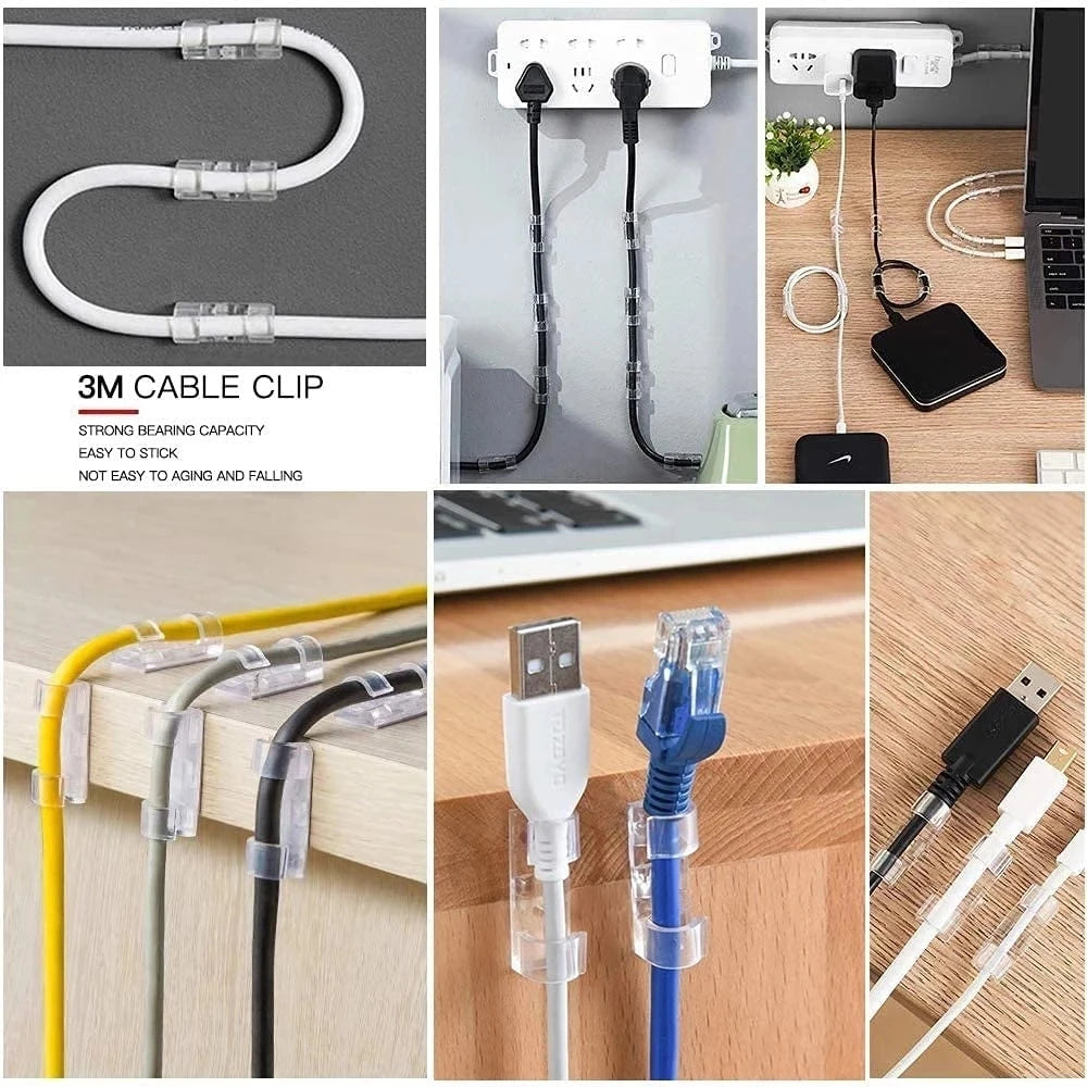 Cable Organizer Clips – 20 Pack