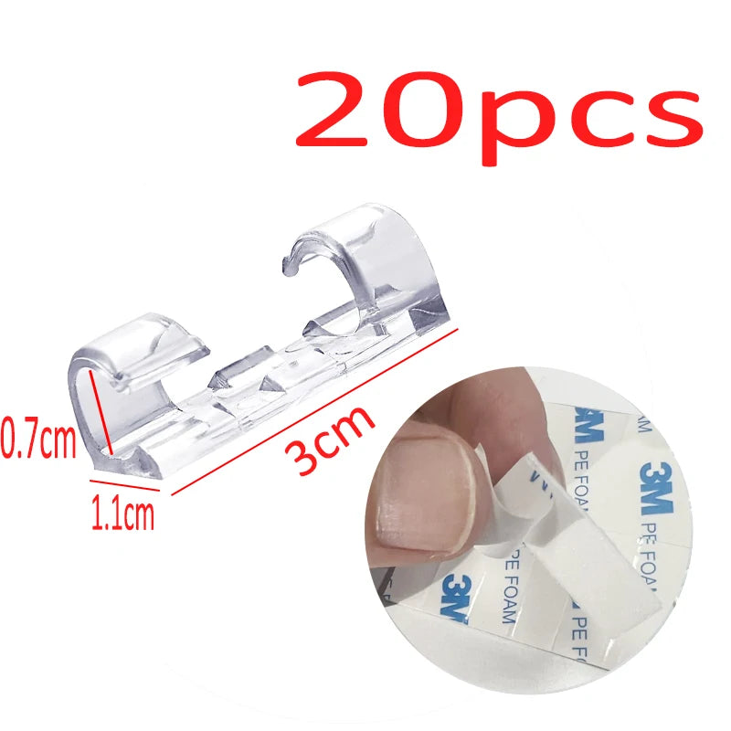 Cable Organizer Clips – 20 Pack