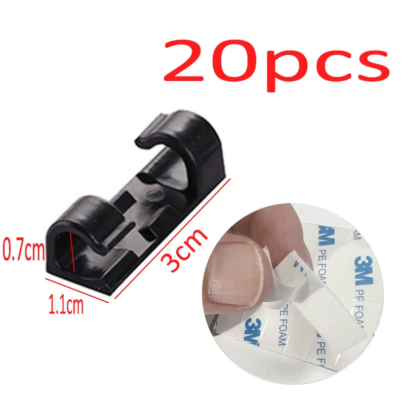 Cable Organizer Clips – 20 Pack