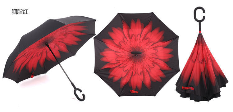 Double-Layer Inverted Umbrella with C-Handle – 105 cm