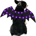 Light-Up Dog Halloween Bat Wings Costume – 20 LED, Medium