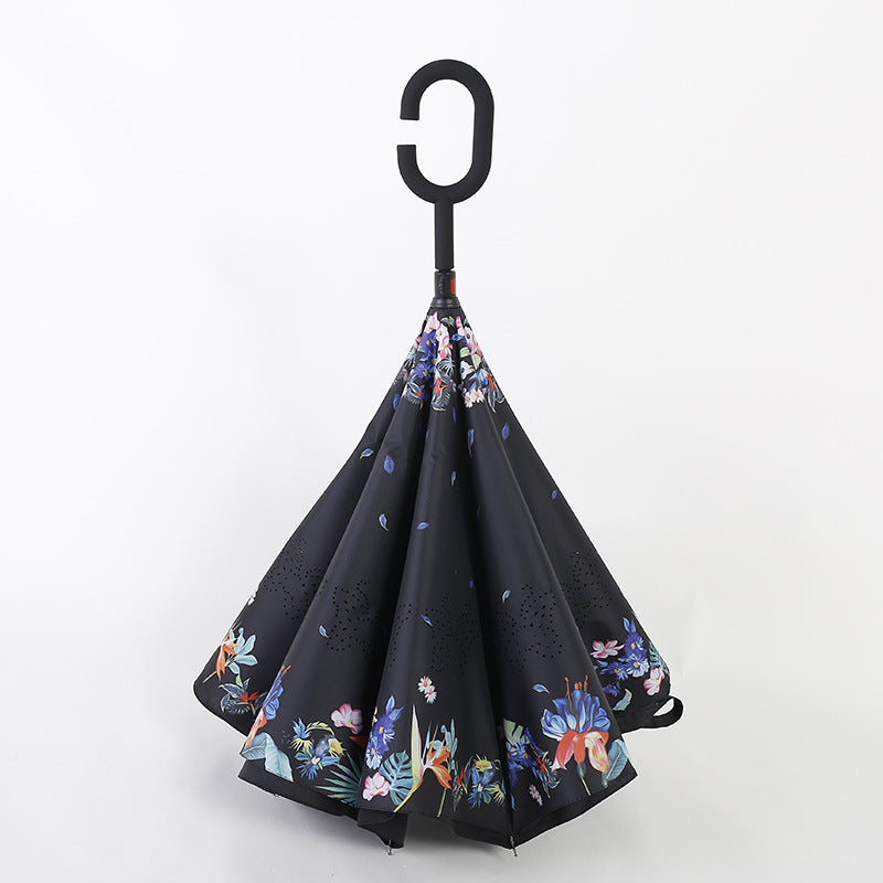 Double-Layer Inverted Umbrella with C-Handle – 105 cm