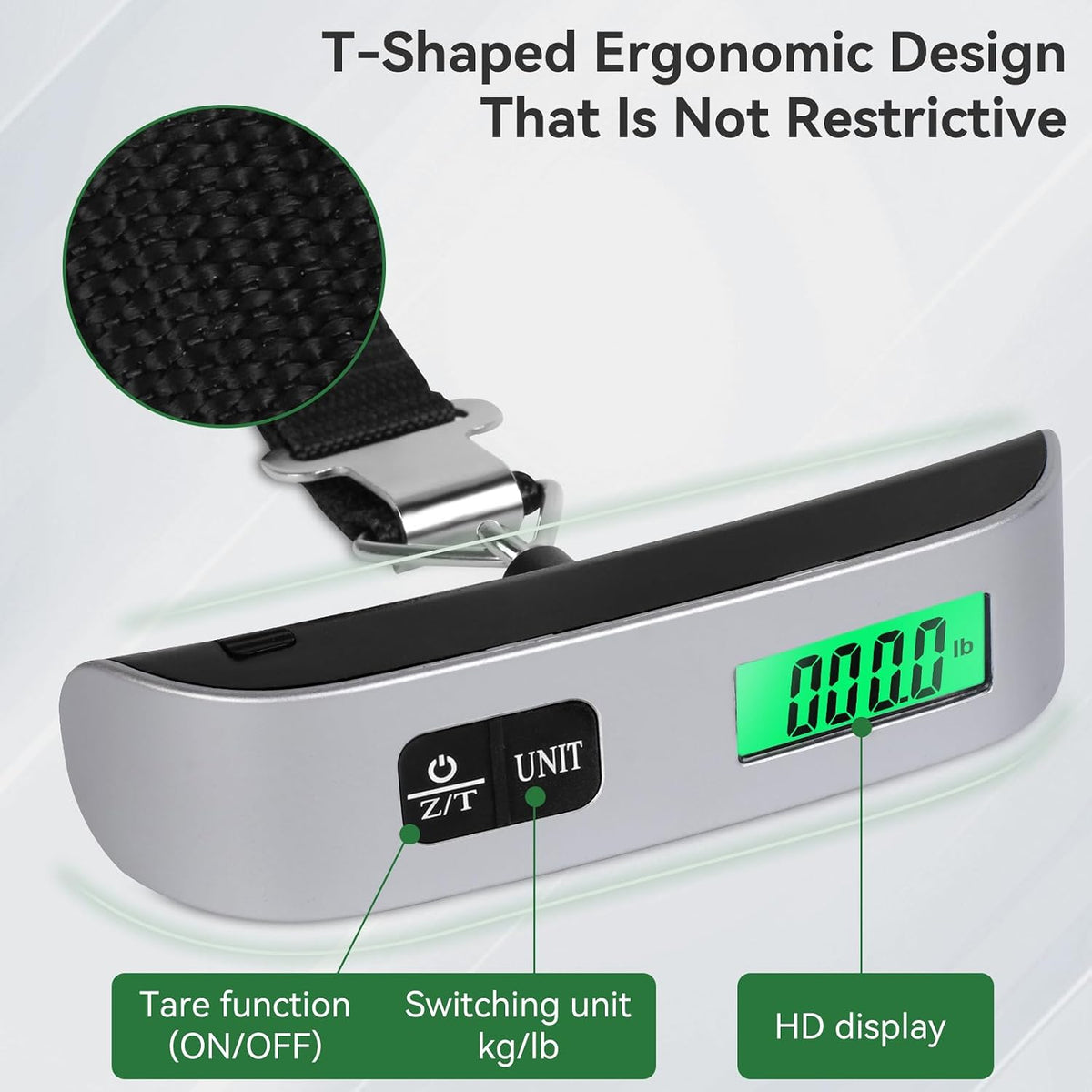 Luggage Scale, 110 Pounds Digital Luggage Scale Battery Included