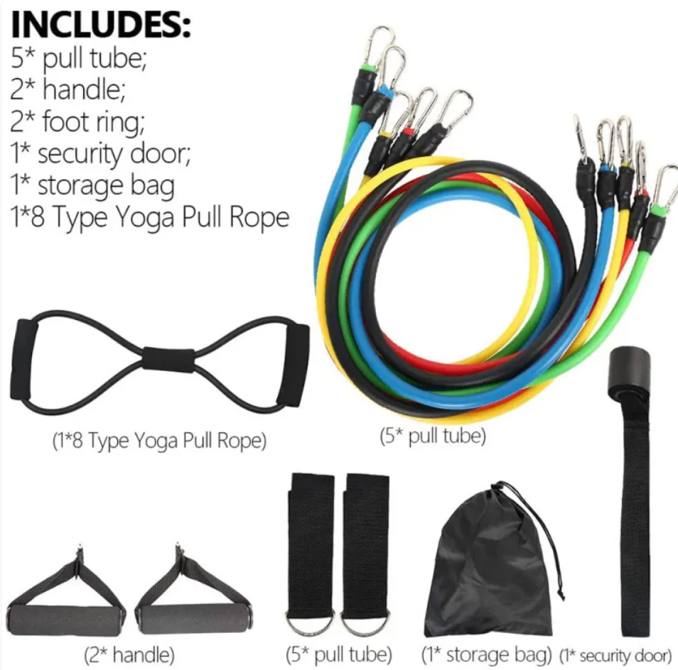 17-Piece Resistance Band Workout Set