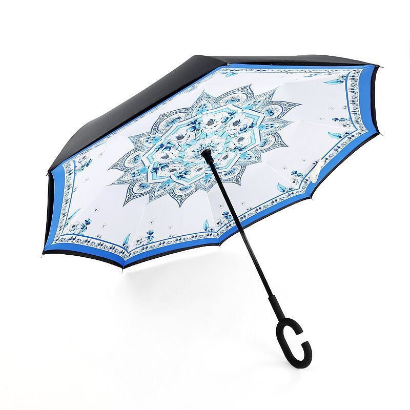 Double-Layer Inverted Umbrella with C-Handle – 105 cm
