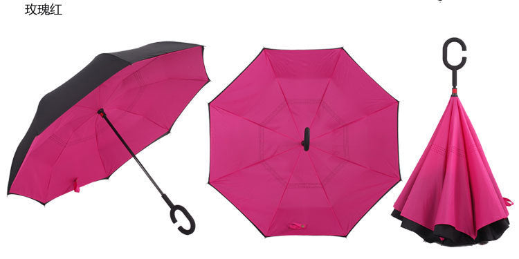 Double-Layer Inverted Umbrella with C-Handle – 105 cm
