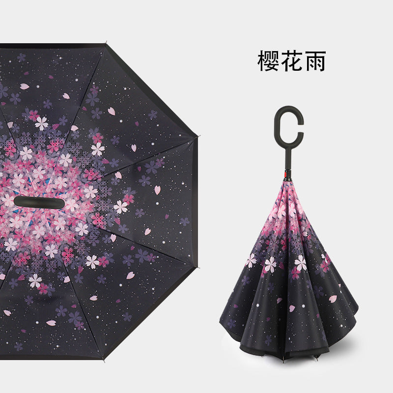 Double-Layer Inverted Umbrella with C-Handle – 105 cm