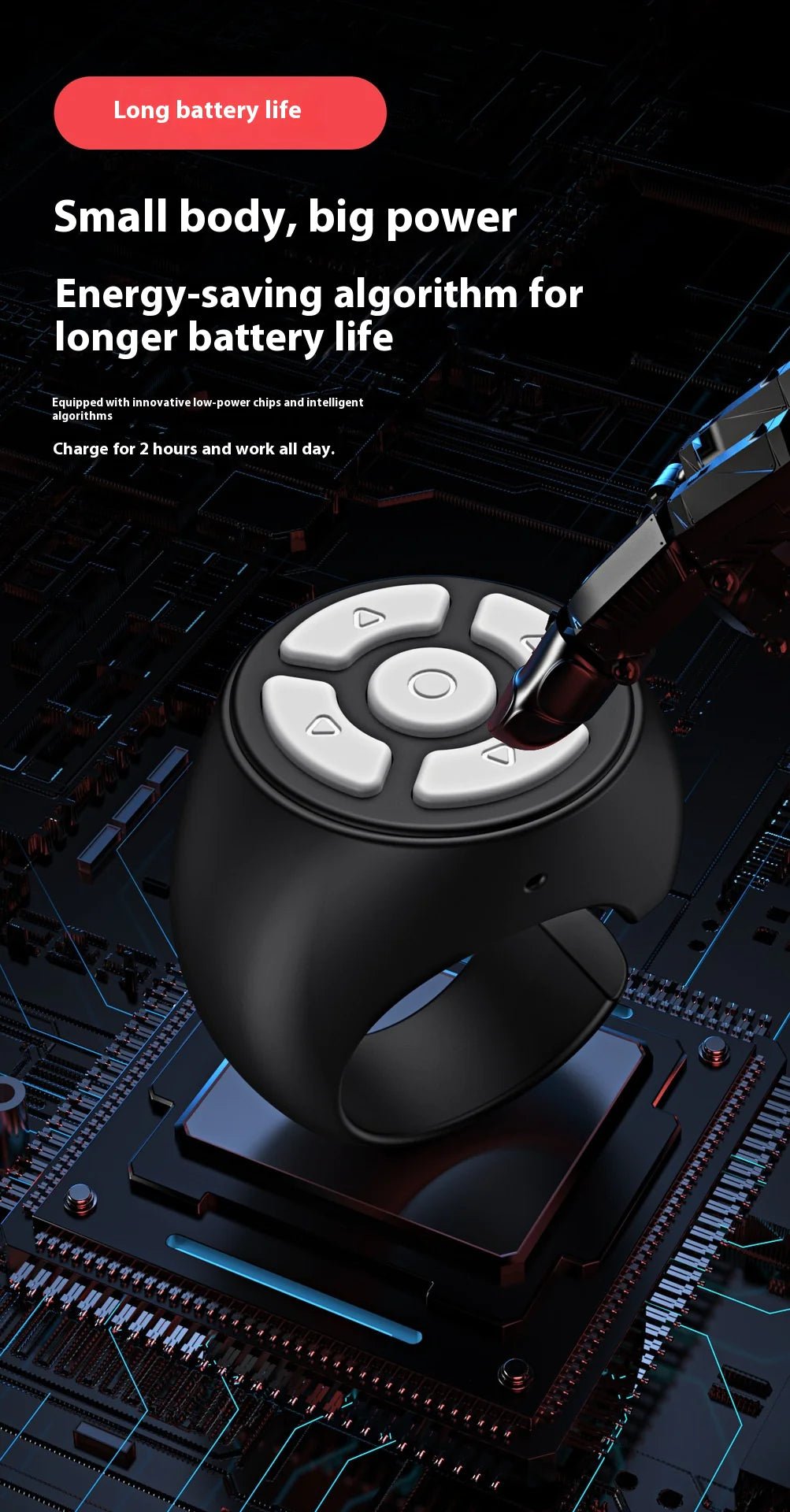Bluetooth scrolling remote ring