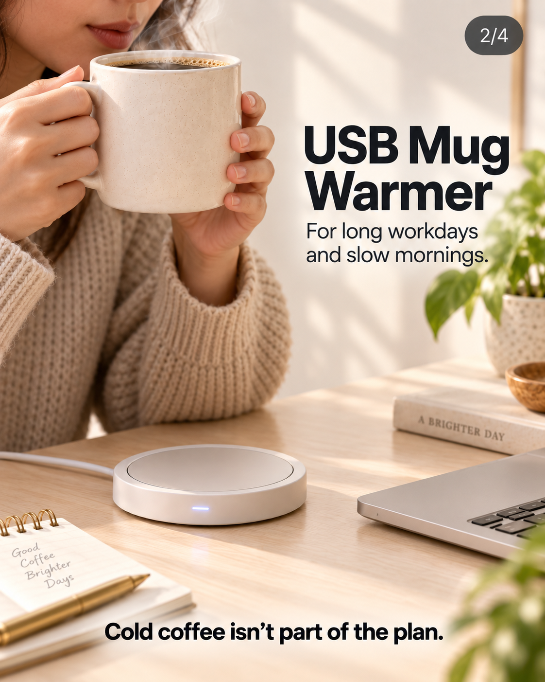Global Finds Shop USB Mug Warmer lifestyle image